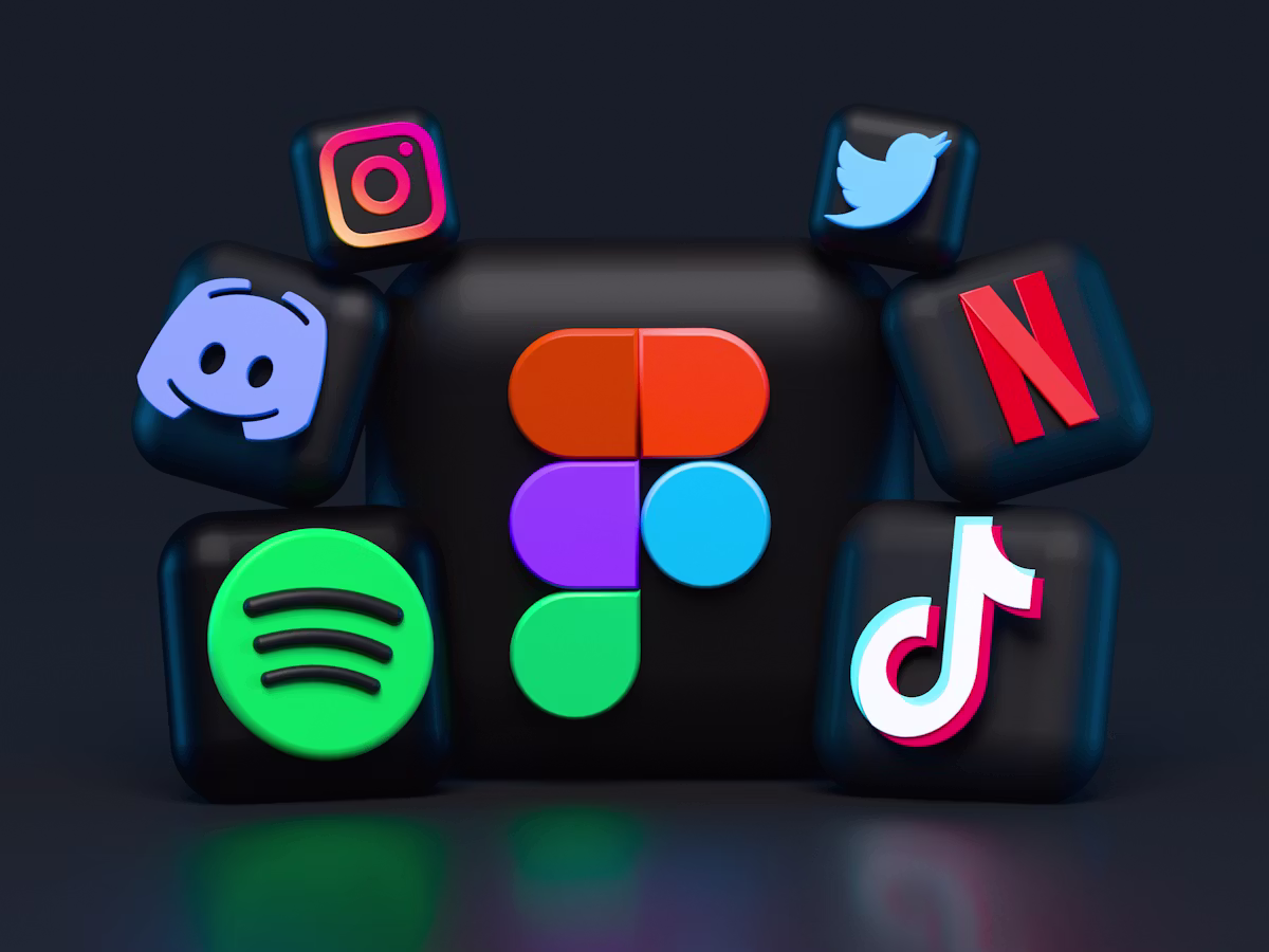 People using social media on phones